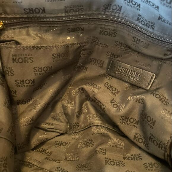 Michael Kors Signature Black Beige Jacquard Tote Handbag - Picture 9 of 15